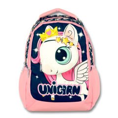4118 Cennec 3D Unicorn Kız Çocuk Üçlü İlkokul Çanta Seti