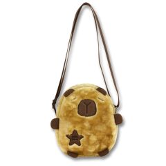 5246 Capybara Kahverengi Günlük Peluş Çapraz Çantası