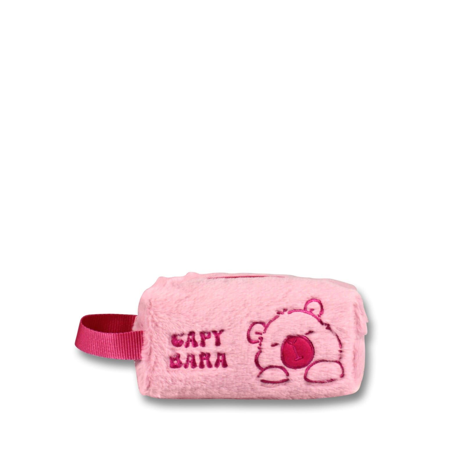 5252 Capybara Pembe  Peluş Büyük Boy Kalem Çantası