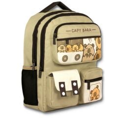 6209 Capybara Kahve Çok Cepli Sırt Çantası Seti